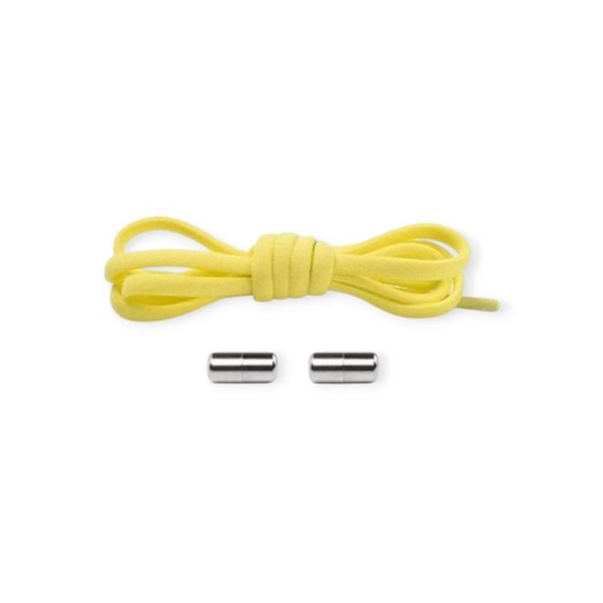 1 Paar Elastische Schnürsenkel ohne binden - mit Dreh-Verschluss - Lazy Laces Collection - zitronen gelb - Schuhbaendel.ch