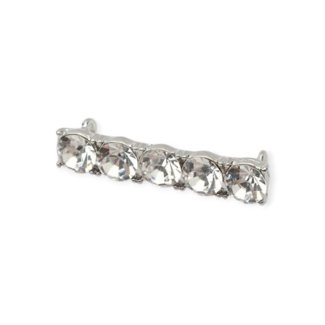 Schnürsenkel Clip - modisches Accessoire für den Schuh - Shine Series - Diamond - silber - Schuhbaendel.ch