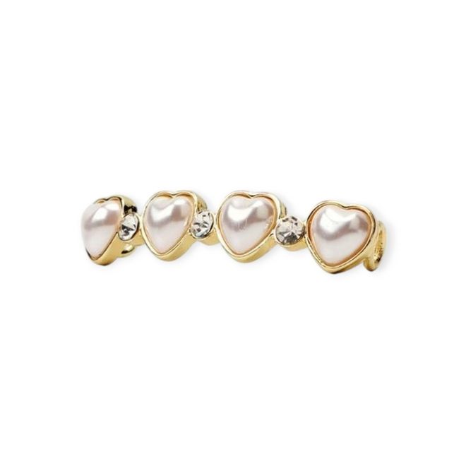 Schnürsenkel Clip - modisches Accessoire für den Schuh - Shine Series - Herz - gold - Schuhbaendel.ch