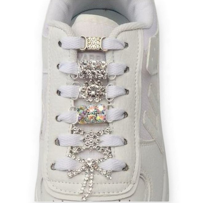 Schnürsenkel Schnalle aus Metall (2 Stück) - modisches Accessoire für den Schuh - Lock Sneaker Series - Schlaufe - gold - Schuhbaendel.ch
