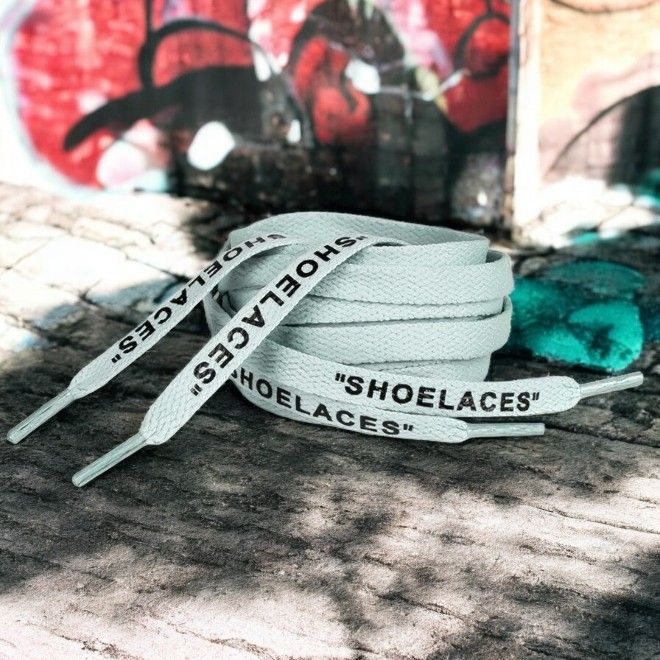 1 Paar flache Schnürsenkel (140 cm lang, 8 mm breit) - Streetwear Style Collection - pastellgrün - Schuhbaendel.ch