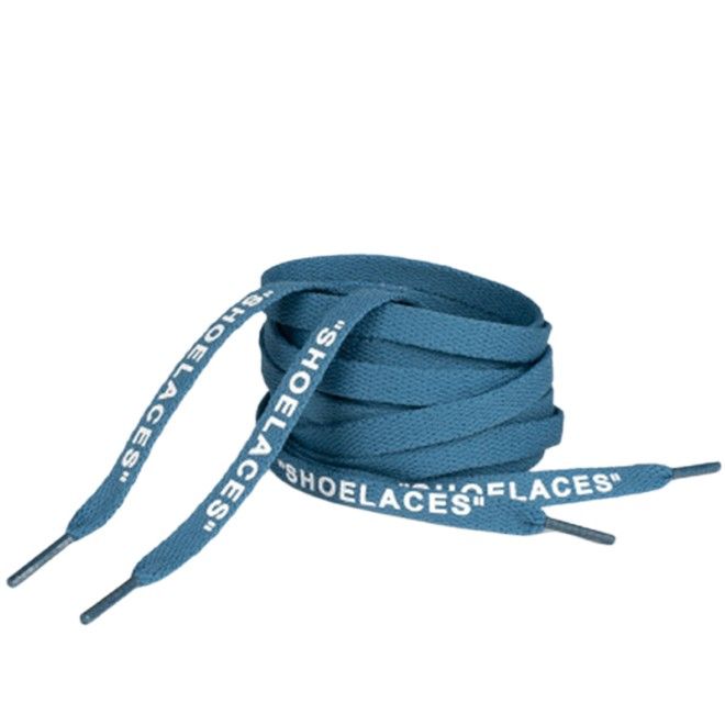 1 Paar flache Schnürsenkel (140 cm lang, 8 mm breit) - Streetwear Style Collection - graublau - Schuhbaendel.ch