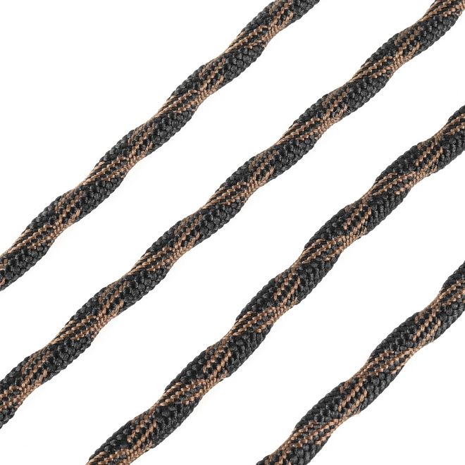 1 Paar runde robuste Schnürsenkel (Ø 4.5 mm, Länge 200 cm) für Wander Trekking Outdoor Schuhe - schwarz/braun - Schuhbaendel.ch