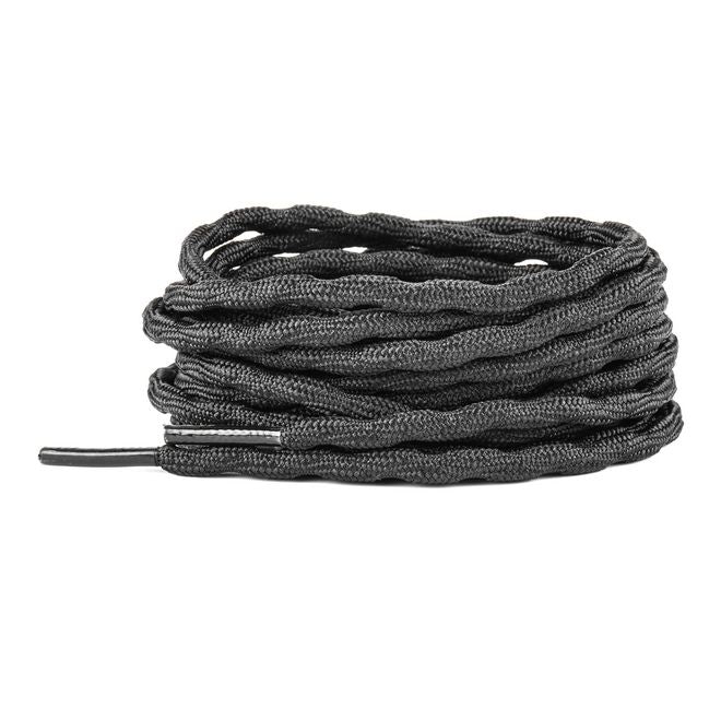 1 Paar runde robuste Schnürsenkel (Ø 4.5 mm, Länge 220 cm) für Wander Trekking Outdoor Schuhe - schwarz - Schuhbaendel.ch