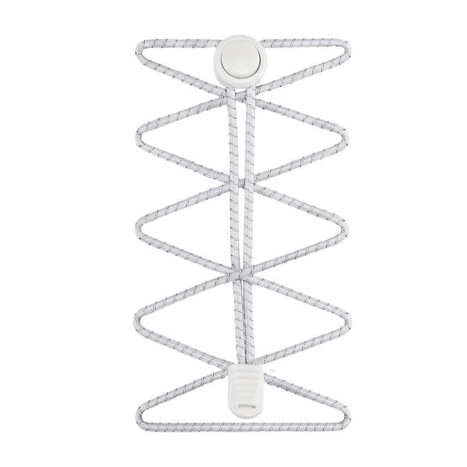 1 Paar Elastische reflektierende Schnürsenkel mit Schnellverschluss (Ø 3 mm, Länge 100 cm) - ReflectLite Series - weiss - Schuhbaendel.ch