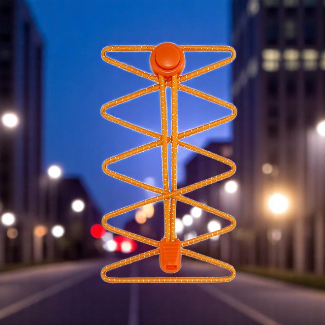 1 Paar Elastische reflektierende Schnürsenkel mit Schnellverschluss (Ø 3 mm, Länge 100 cm) - ReflectLite Series - neonorange - Schuhbaendel.ch