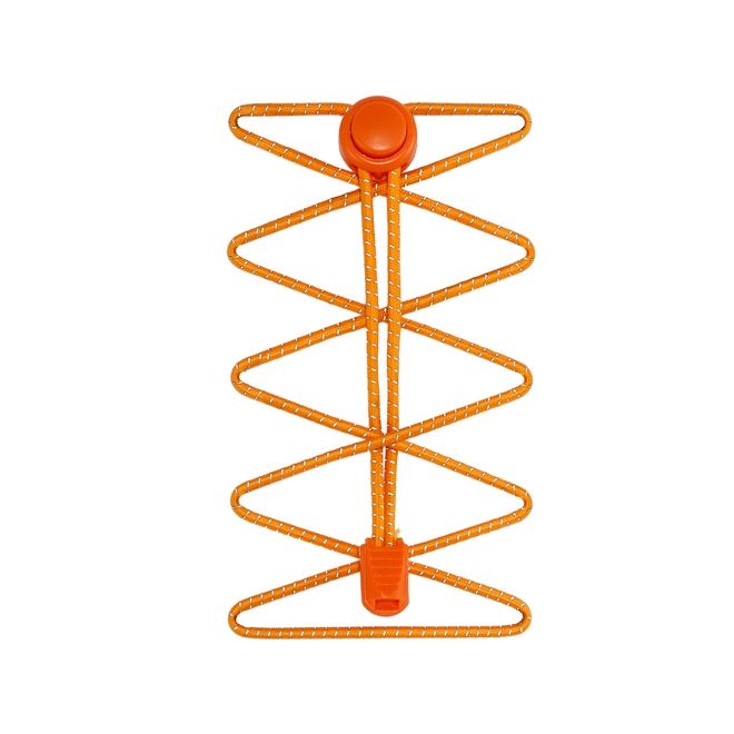 1 Paar Elastische reflektierende Schnürsenkel mit Schnellverschluss (Ø 3 mm, Länge 100 cm) - ReflectLite Series - neonorange - Schuhbaendel.ch