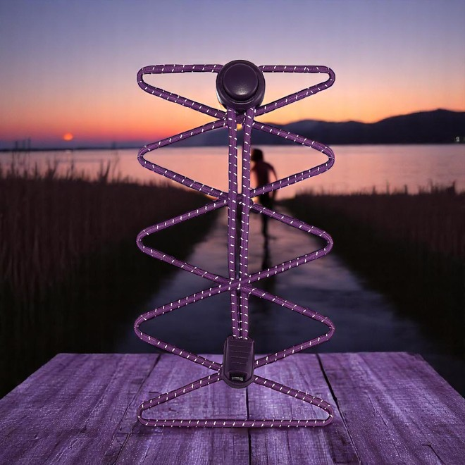 1 Paar Elastische reflektierende Schnürsenkel mit Schnellverschluss (Ø 3 mm, Länge 100 cm) - ReflectLite Series - violett - Schuhbaendel.ch