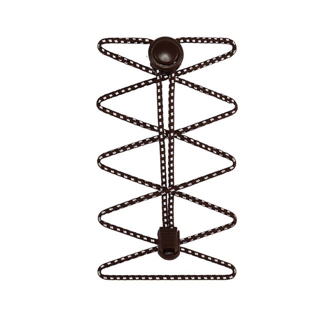 1 Paar Elastische stark reflektierende Schnürsenkel mit Schnellverschluss (Ø 3 mm, Länge 100 cm) - ReflectPro Series - braun - Schuhbaendel.ch