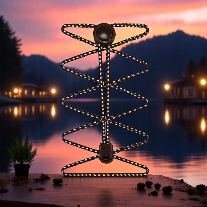 1 Paar Elastische stark reflektierende Schnürsenkel mit Schnellverschluss (Ø 3 mm, Länge 100 cm) - ReflectPro Series - braun - Schuhbaendel.ch