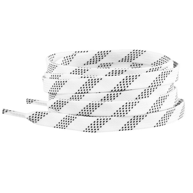 1 Paar Eishockey Schnürsenkel flach gewachst 213 cm x 10 mm - ProGrip Series - weiss - Schuhbaendel.ch