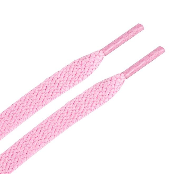 1 Paar flache Kinder Schnürsenkel (70 cm lang, 8 mm breit) - ColorStep Kidz Series - rosa