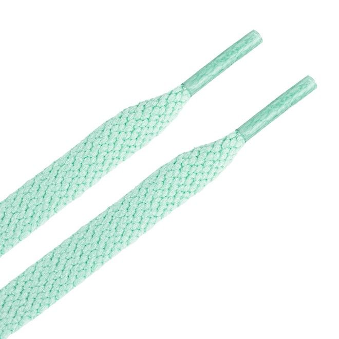 1 Paar flache Kinder Schnürsenkel (70 cm lang, 8 mm breit) - ColorStep Kidz Series - mint