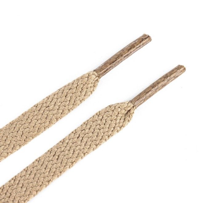 1 Paar flache Kinder Schnürsenkel (100 cm lang, 8 mm breit) - ColorStep Kidz Series - khaki