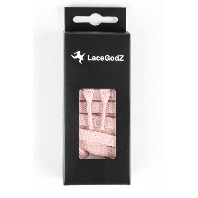 LaceGodZ – 1 Paar flache Schnürsenkel (120 cm lang, 8 mm breit) – ColorFlow Series – rosa - Schuhbaendel.ch