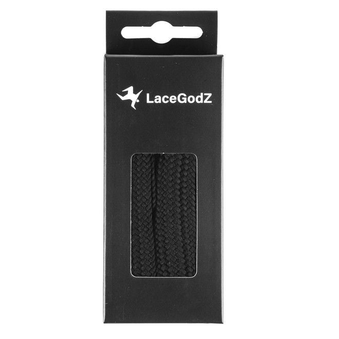 LaceGodZ – 1 Paar extra breite Schnürsenkel (120 cm lang, 20 mm breit) – XL Fat Laces Collection – schwarz