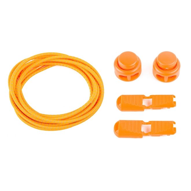 1 Paar Elastische reflektierende Schnürsenkel mit Schnellverschluss (Ø 3 mm, Länge 100 cm) - ReflectLite Series - neonorange - Schuhbaendel.ch