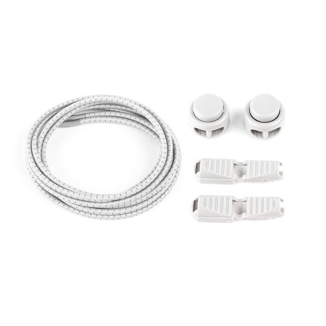 1 Paar Elastische reflektierende Schnürsenkel mit Schnellverschluss (Ø 3 mm, Länge 100 cm) - ReflectLite Series - silbergrau - Schuhbaendel.ch