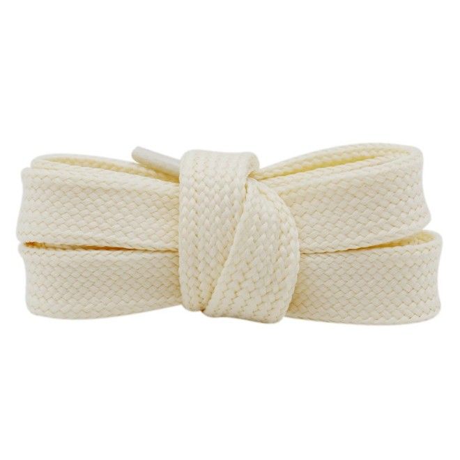 1 Paar extra breite Schnürsenkel (140 cm lang, 18 mm breit) für Adidas Campus, Vans Knu - OG Fat Laces Collection - cremeweiss - Schuhbaendel.ch