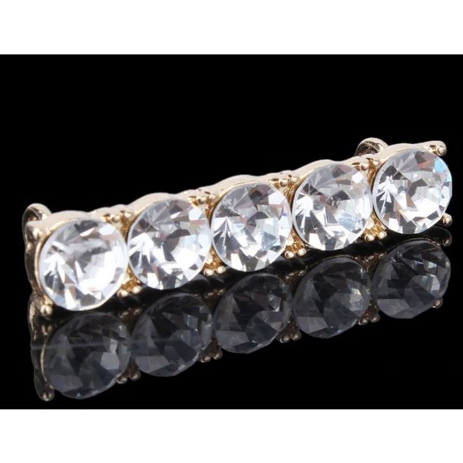 Schnürsenkel Clip - modisches Accessoire für den Schuh - Shine Series - Diamond - gold - Schuhbaendel.ch