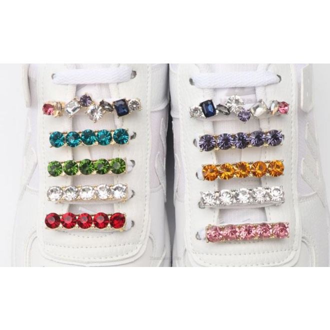 Schnürsenkel Clip - modisches Accessoire für den Schuh - Shine Series - Diamond - silber - Schuhbaendel.ch