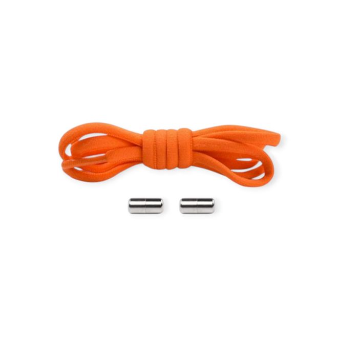 1 Paar Elastische Schnürsenkel ohne binden - mit Dreh-Verschluss - Lazy Laces Collection - orange - Schuhbaendel.ch