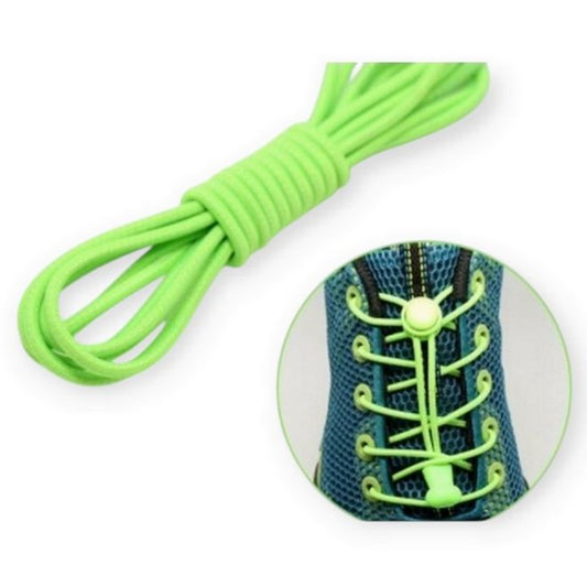 1 Paar Elastische Schnürsenkel ohne binden - Knopf-Verschluss - SpeedLace Collection - grün - Schuhbaendel.ch