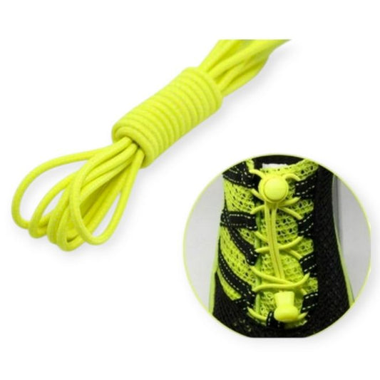 1 Paar Elastische Schnürsenkel ohne binden - Knopf-Verschluss - SpeedLace Collection - gelb - Schuhbaendel.ch