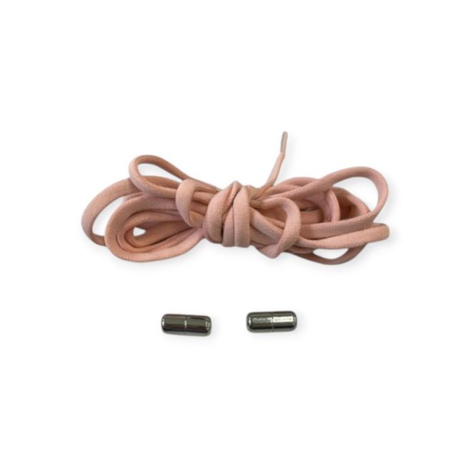 1 Paar Elastische Schnürsenkel ohne binden - mit Dreh-Verschluss - Lazy Laces Collection - altrosa - Schuhbaendel.ch