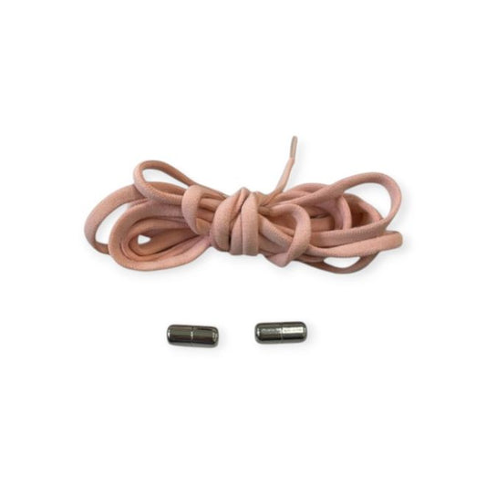 1 Paar Elastische Schnürsenkel ohne binden - mit Dreh-Verschluss - Lazy Laces Collection - altrosa - Schuhbaendel.ch
