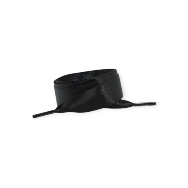 1 Paar Satin Schnürsenkel 120 cm - Seiden Schnürsenkel 2 cm breit - schwarz - Schuhbaendel.ch