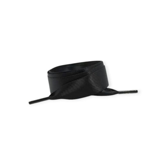 1 Paar Satin Schnürsenkel 120 cm - Seiden Schnürsenkel 2 cm breit - schwarz - Schuhbaendel.ch