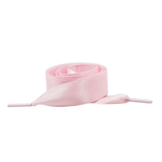 1 Paar Satin Schnürsenkel 120 cm - Seiden Schnürsenkel 2 cm breit - rosa - Schuhbaendel.ch