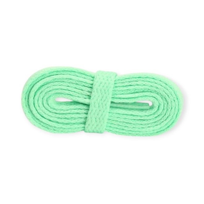 1 Paar Flache Schnürsenkel 120 cm - für festen und sicheren Sitz im Schuh - Basic Shoes Series - mint - Schuhbaendel.ch