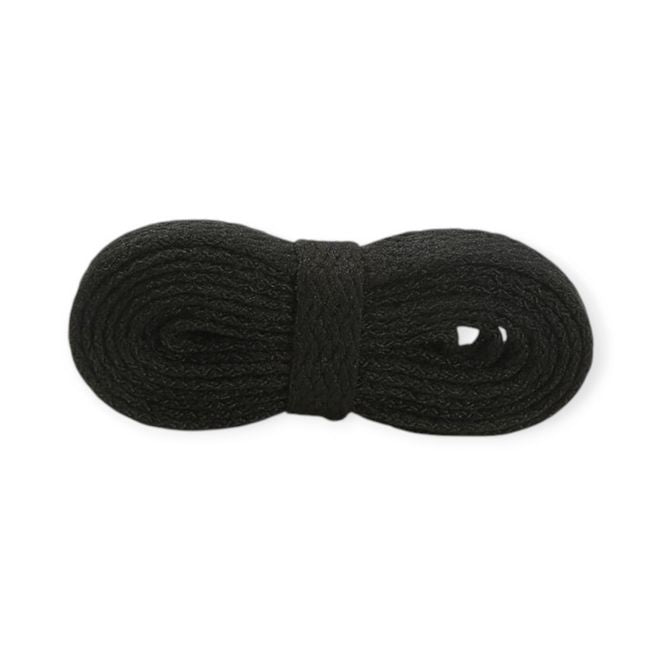 1 Paar Flache Schnürsenkel 120 cm - für festen und sicheren Sitz im Schuh - Basic Shoes Series - schwarz - Schuhbaendel.ch