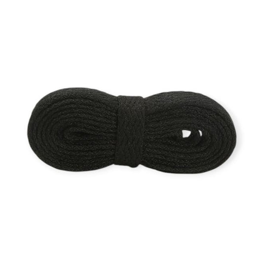 1 Paar Flache Schnürsenkel 120 cm - für festen und sicheren Sitz im Schuh - Basic Shoes Series - schwarz - Schuhbaendel.ch