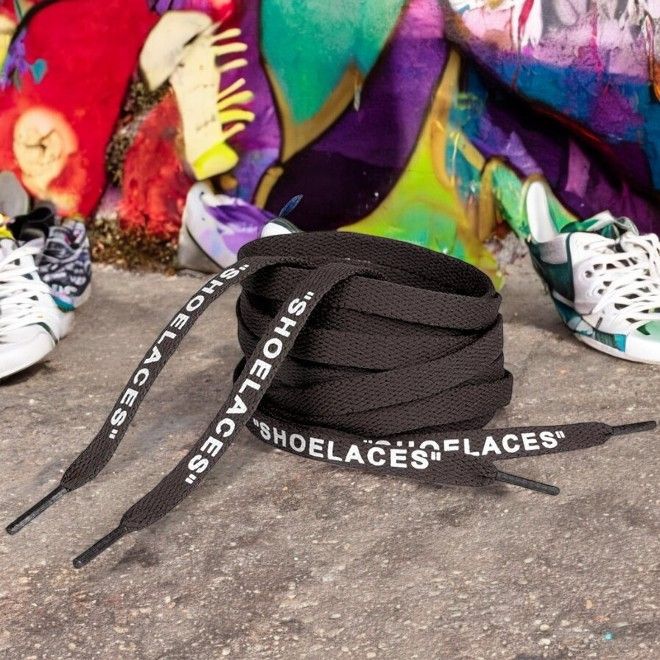 1 Paar flache Schnürsenkel (120 cm lang, 8 mm breit) - Streetwear Style Collection - dunkelbraun - Schuhbaendel.ch