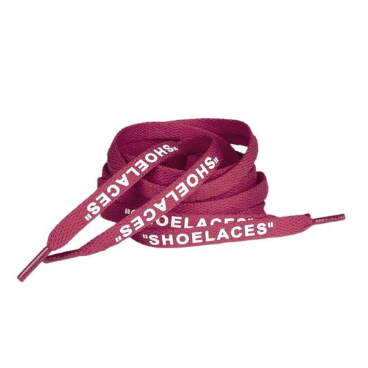 1 Paar flache Schnürsenkel (100 cm lang, 8 mm breit) - Streetwear Style Collection - bordeauxrot - Schuhbaendel.ch