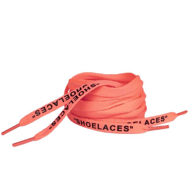 1 Paar flache Schnürsenkel (100 cm lang, 8 mm breit) - Streetwear Style Collection - wassermelonenrot - Schuhbaendel.ch
