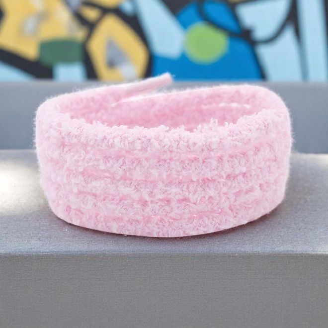 1 Paar runde Plüsch Schnürsenkel (Ø 7 mm, Länge 120 cm) - Teddy Touch Collection - zartrosa - Schuhbaendel.ch