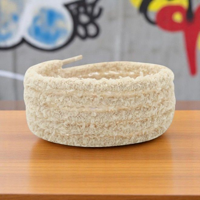 1 Paar runde Plüsch Schnürsenkel (Ø 7 mm, Länge 140 cm) - Teddy Touch Collection - hellbeige - Schuhbaendel.ch