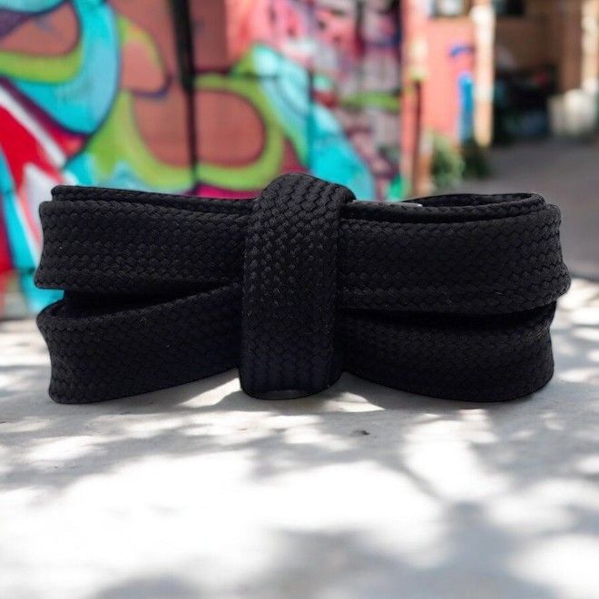 1 Paar extra breite Schnürsenkel (100 cm lang, 18 mm breit) für Adidas Campus, Vans Old School - OG Fat Laces Collection - schwarz - Schuhbaendel.ch