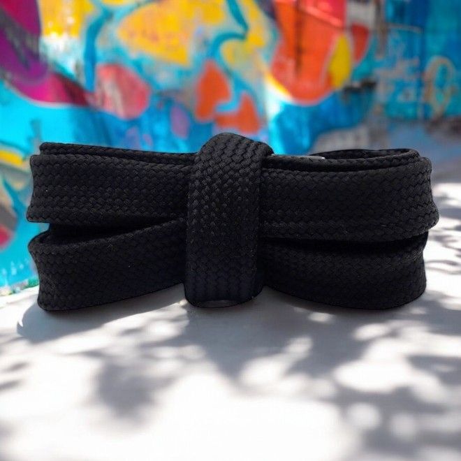 1 Paar extra breite Schnürsenkel (140 cm lang, 18 mm breit) für Adidas Campus, Vans Knu - OG Fat Laces Collection - schwarz - Schuhbaendel.ch