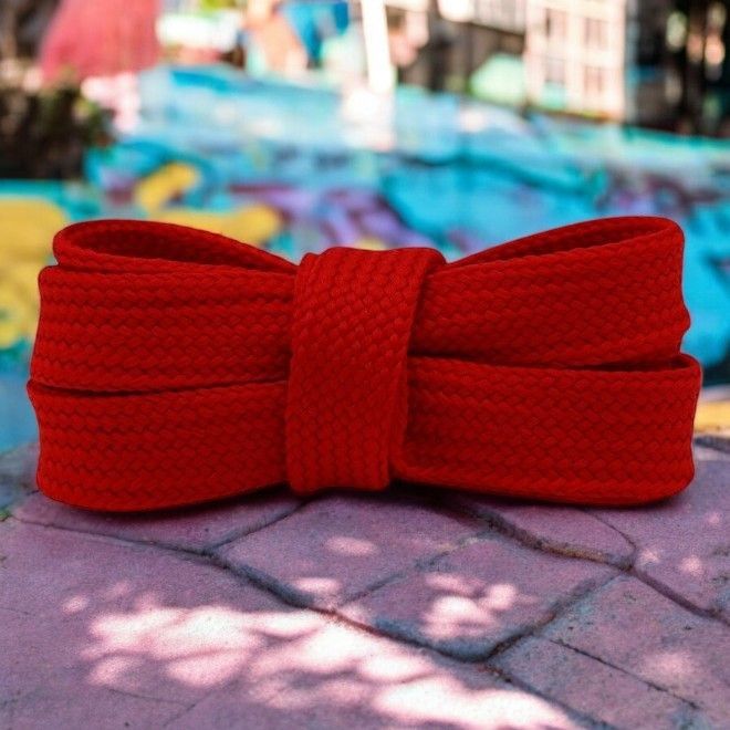 1 Paar extra breite Schnürsenkel (120 cm lang, 18 mm breit) für Adidas Campus, Vans Old School - OG Fat Laces Collection - rot - Schuhbaendel.ch