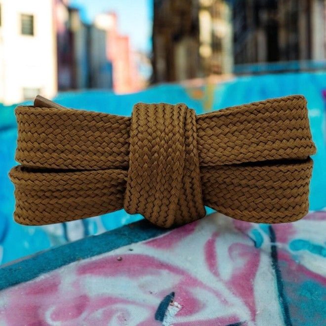 1 Paar extra breite Schnürsenkel (140 cm lang, 18 mm breit) für Adidas Campus, Vans Knu - OG Fat Laces Collection - braun - Schuhbaendel.ch