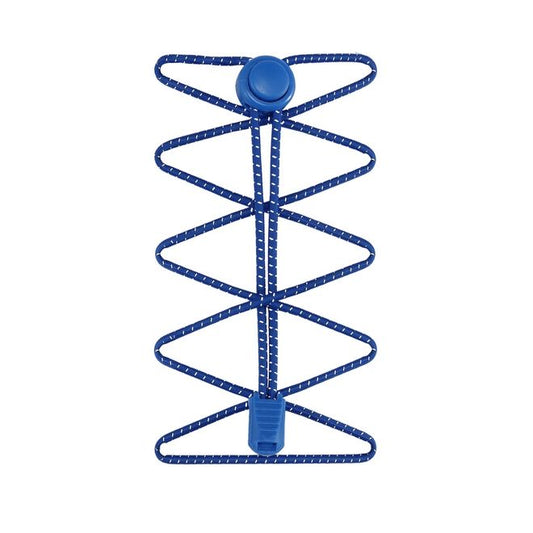 1 pair of elastic reflective shoelaces with quick-release fastener (Ø 3 mm, length 100 cm) - ReflectLite Series - royal blue