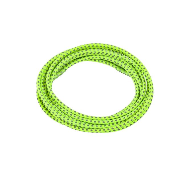 1 pair of elastic, highly reflective shoelaces with quick-release fasteners (Ø 3 mm, length 100 cm) - ReflectPro Series - neon yellow