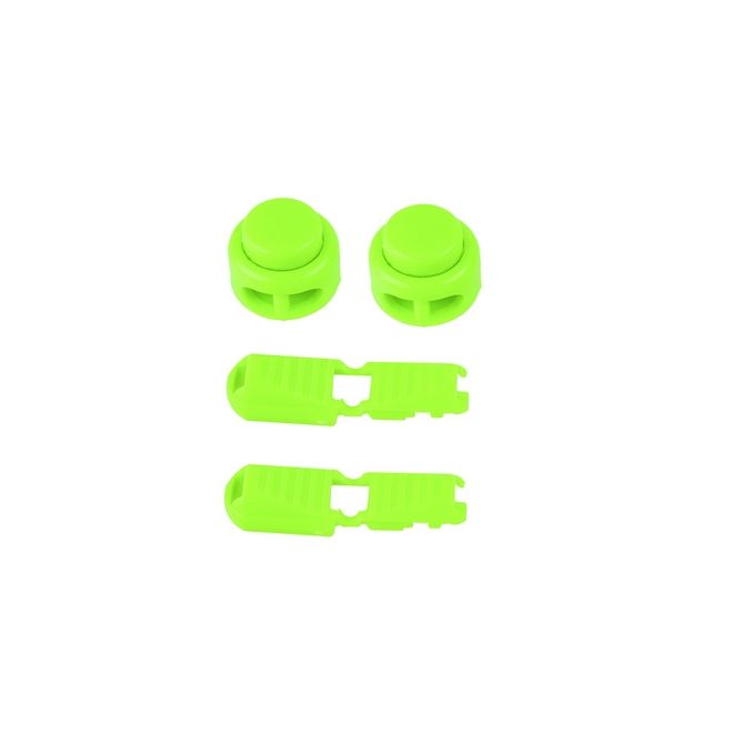 1 pair of elastic, highly reflective shoelaces with quick-release fasteners (Ø 3 mm, length 100 cm) - ReflectPro Series - neon yellow