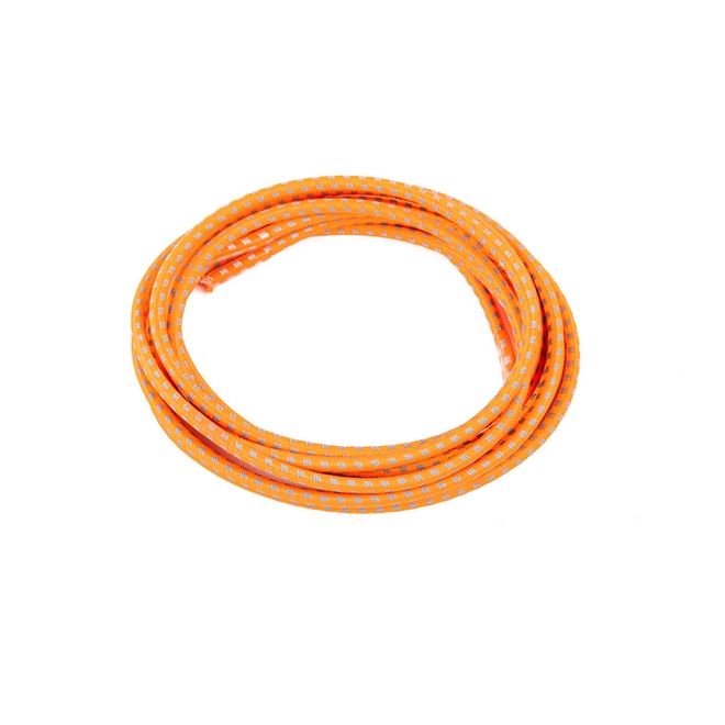 1 pair of elastic, highly reflective shoelaces with quick-release fastener (Ø 3 mm, length 100 cm) - ReflectPro Series - neon orange