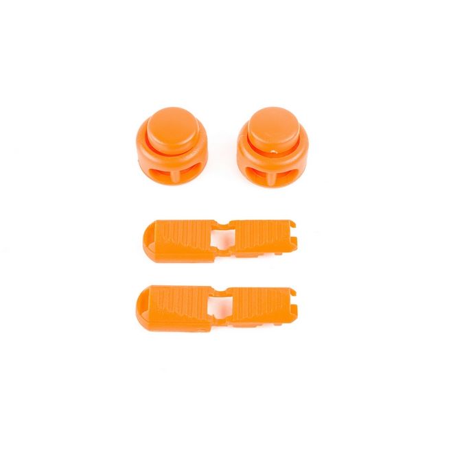 1 pair of elastic, highly reflective shoelaces with quick-release fastener (Ø 3 mm, length 100 cm) - ReflectPro Series - neon orange
